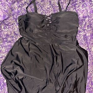 Torrid Lattice Front Swim Dress